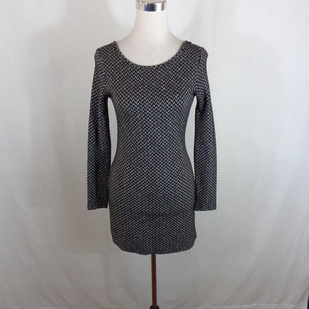 Attention Scoop Back Sweater Bodycon Dress Sz Small